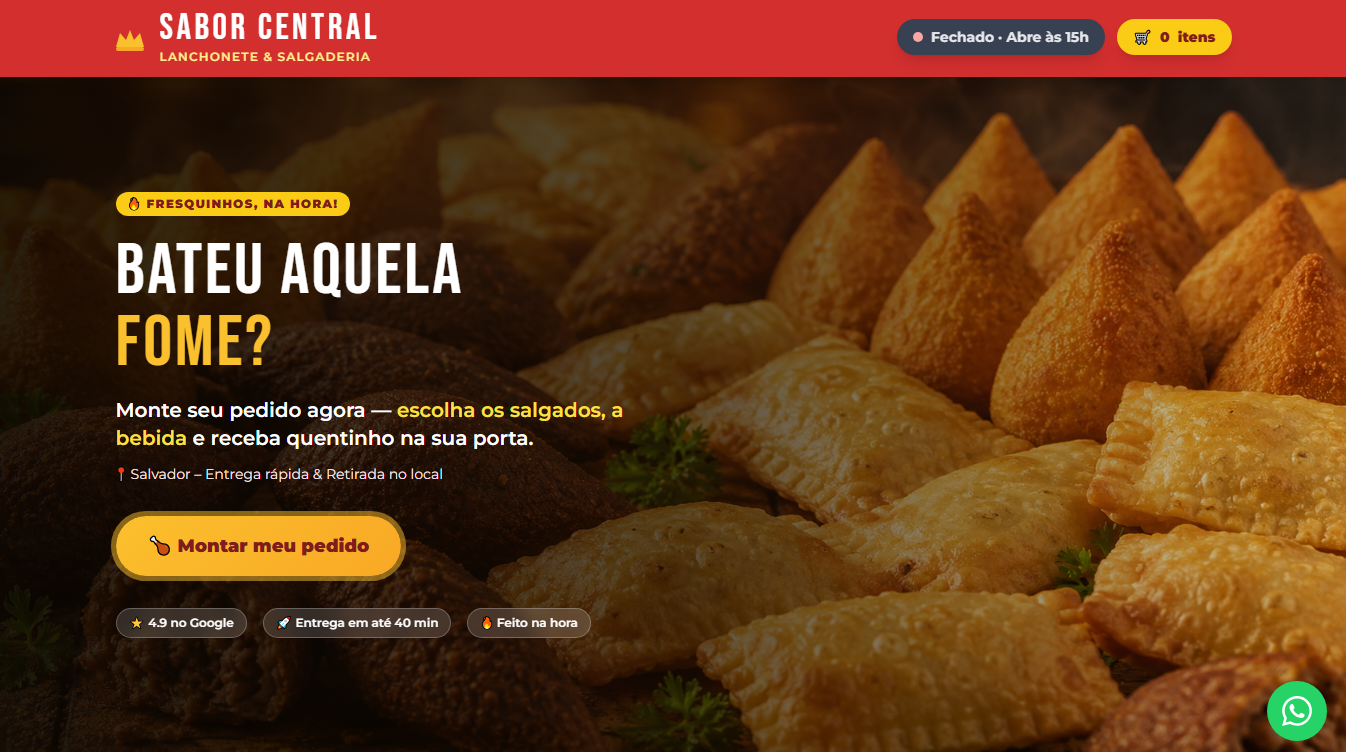 Projeto Sabor Central Lanchonete e Salgaderia